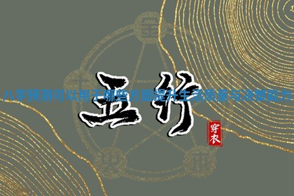 八字预测可以用于哪些方面提升生活 📺 质量与决 😶 策能力
