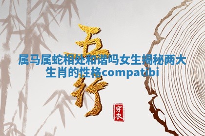 属马属蛇相处和谐吗女生揭 😭 秘两大生肖的性格 compatib 🍶 i